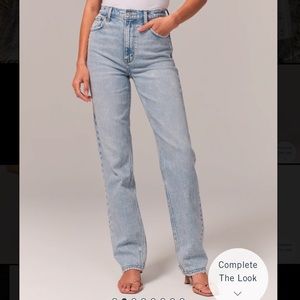 Abercrombie & Fitch the 90s straight ultra high rise Curve Love size 24 Short